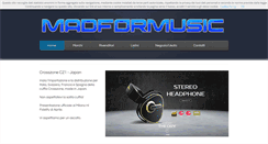 Desktop Screenshot of madformusic.it